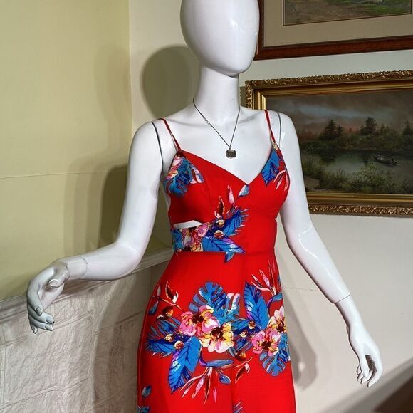 Forever 21 Tropical Print Cutout Jumpsuit - Picture 7 of 12